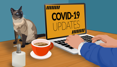 working from home during covid illustration