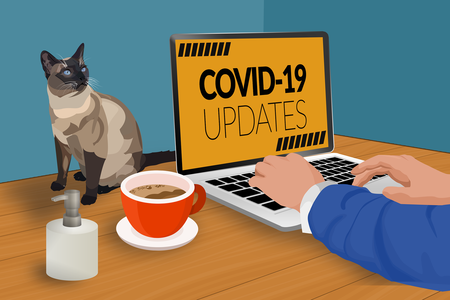 working from home during covid illustration