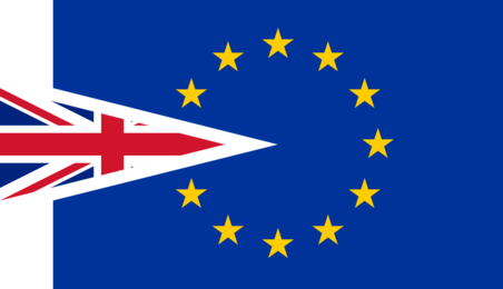 Flag of United Kingdom and European Union