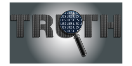 Truth and lies concept